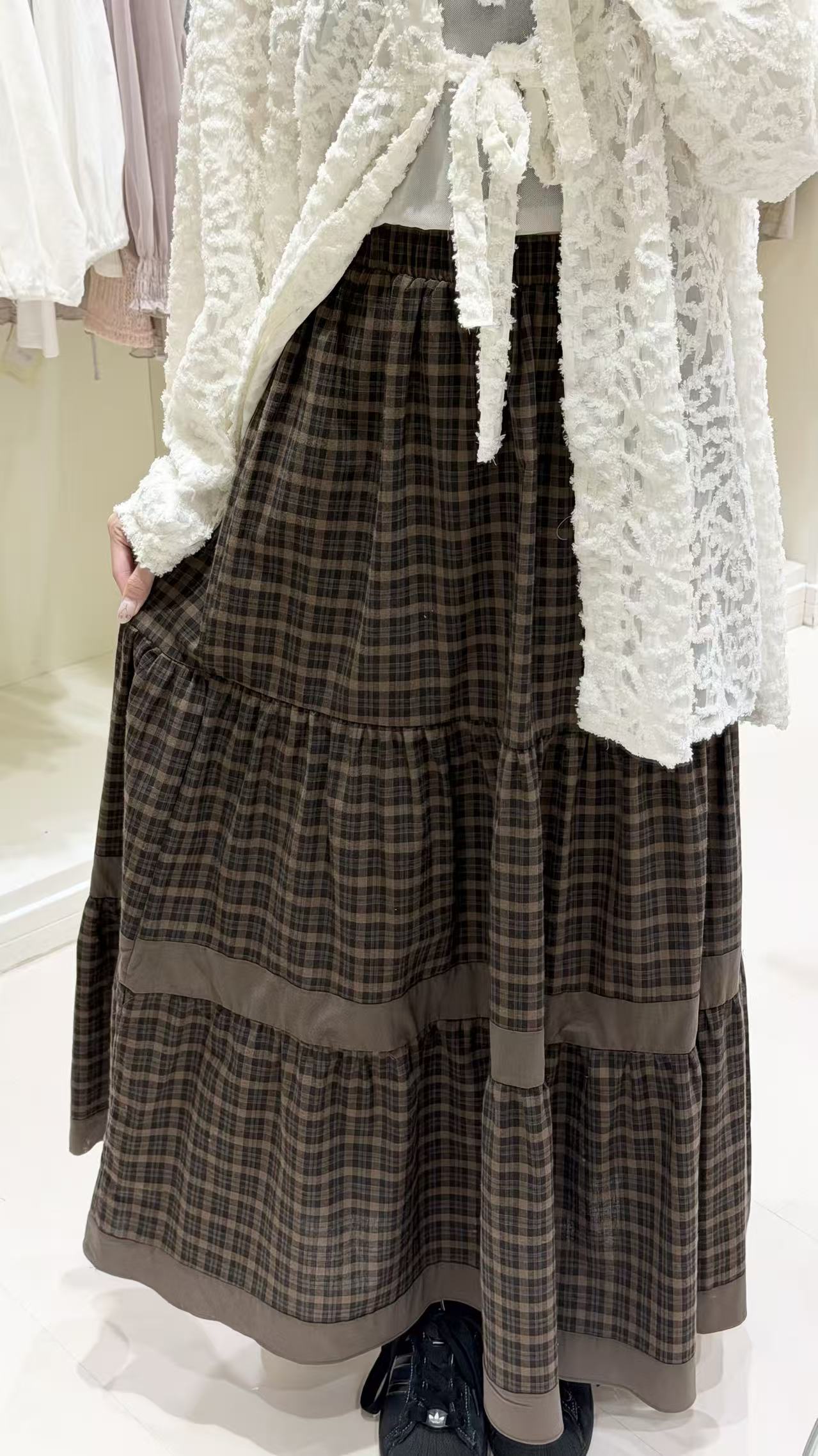 慵懶風寬鬆開衫套裝-杏色🖤