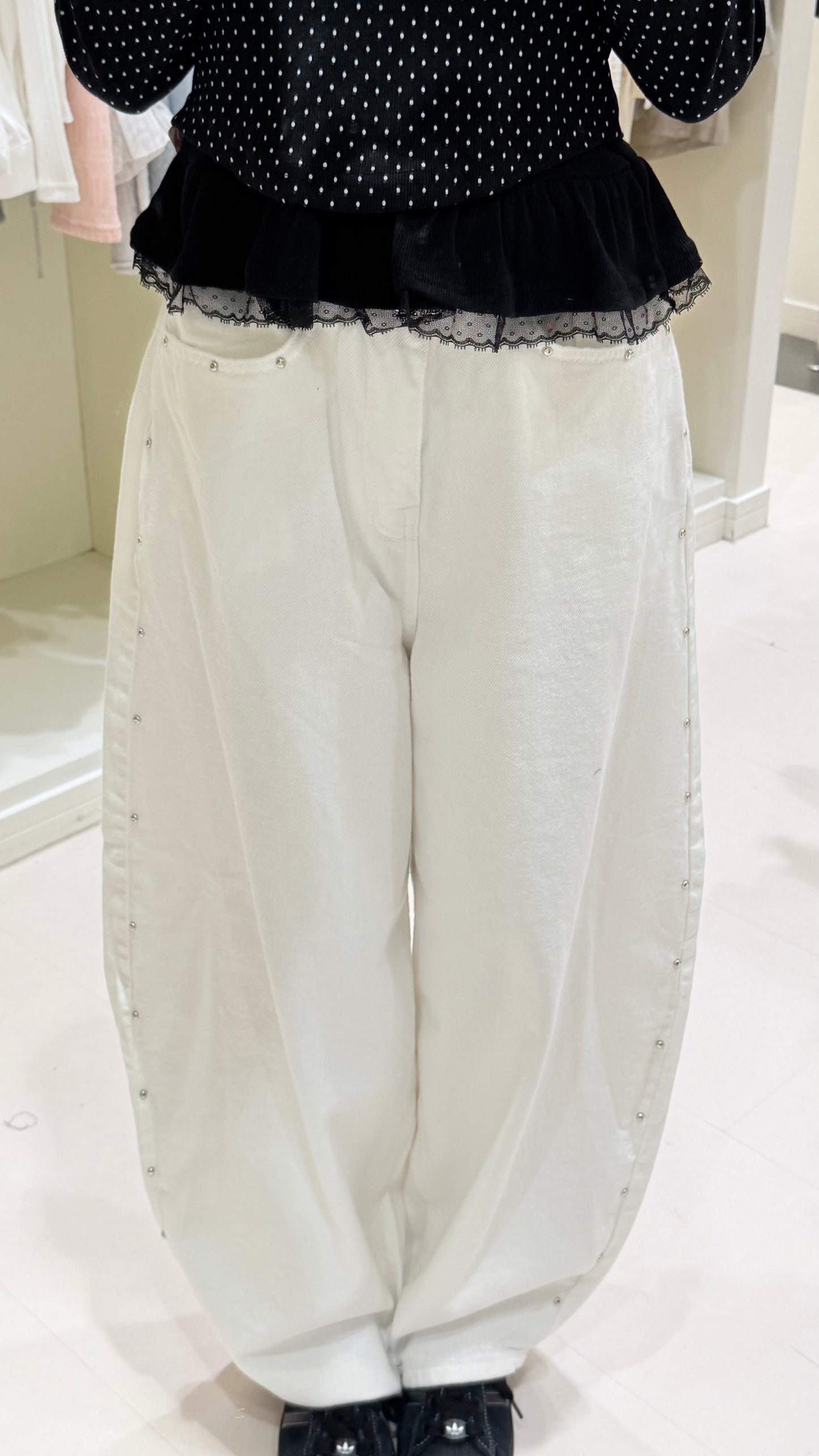 ⍣日系疊穿波點套裝🩶🎶