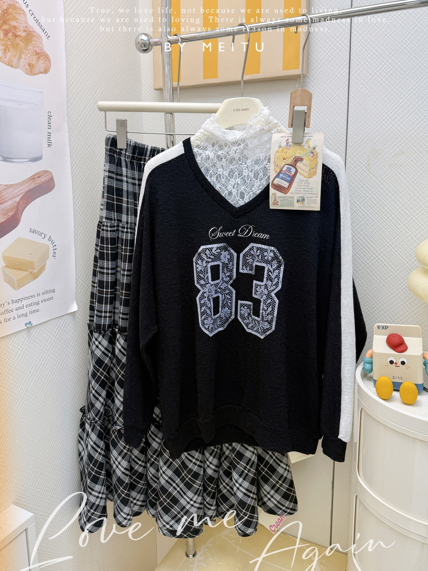 慵懶蕾絲球衣套裝⚾️