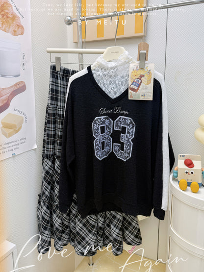 慵懶蕾絲球衣套裝⚾️